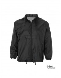 Αντιανεμικό μπουφάν μαύρο με επένδυση