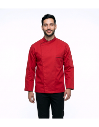 Σακάκι chef αντρικό με τρουξ και συρίτι κόκκινο Fabrik