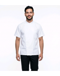 Σακάκι chef αντρικό με κοντό μανίκι λευκό Fabrik