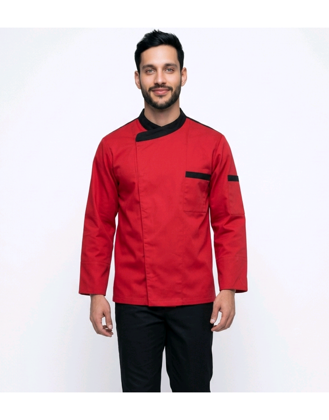 Σακάκι chef αντρικό με τρουξ κόκκινο Fabrik 