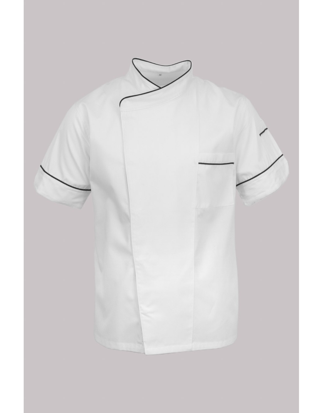 Σακάκι chef κοντομάνικο αντρικό με τρουξ και συρίτι λευκό Fabrik