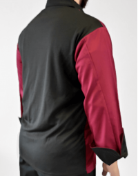 Σακάκι chef unisex με τρουξ μπορντώ Fabrik