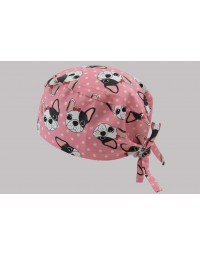 Χειρουργικό σκουφάκι ροζ με σχέδια