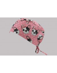 Χειρουργικό σκουφάκι ροζ με σχέδια