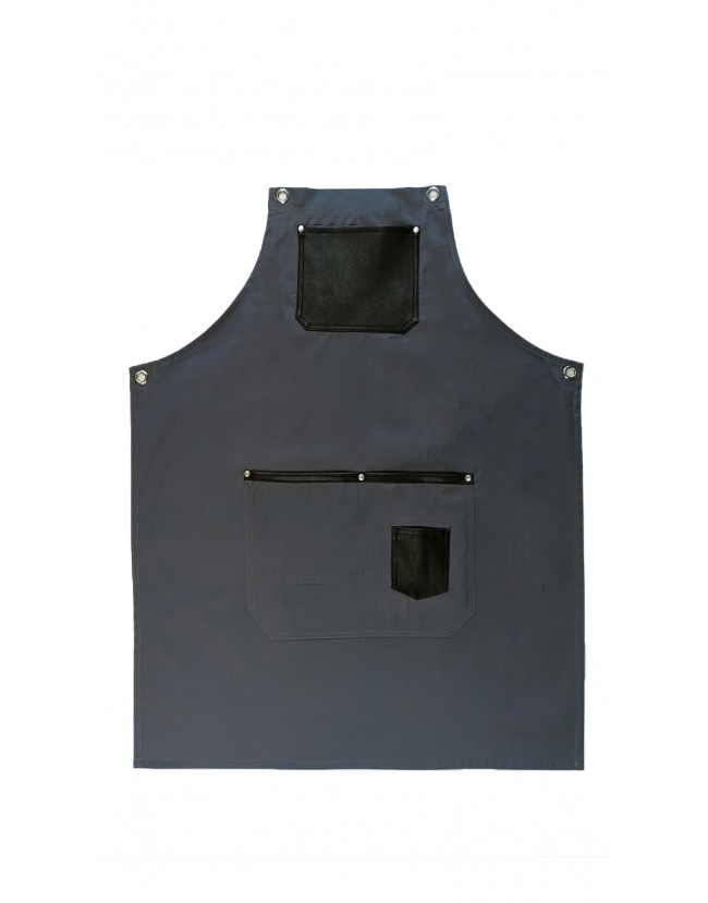 Ποδιά λαιμού γκρι με μαύρες λεπτομέρειες Fabrik