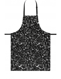 Ποδιά λαιμού Μαύρη με σχέδια