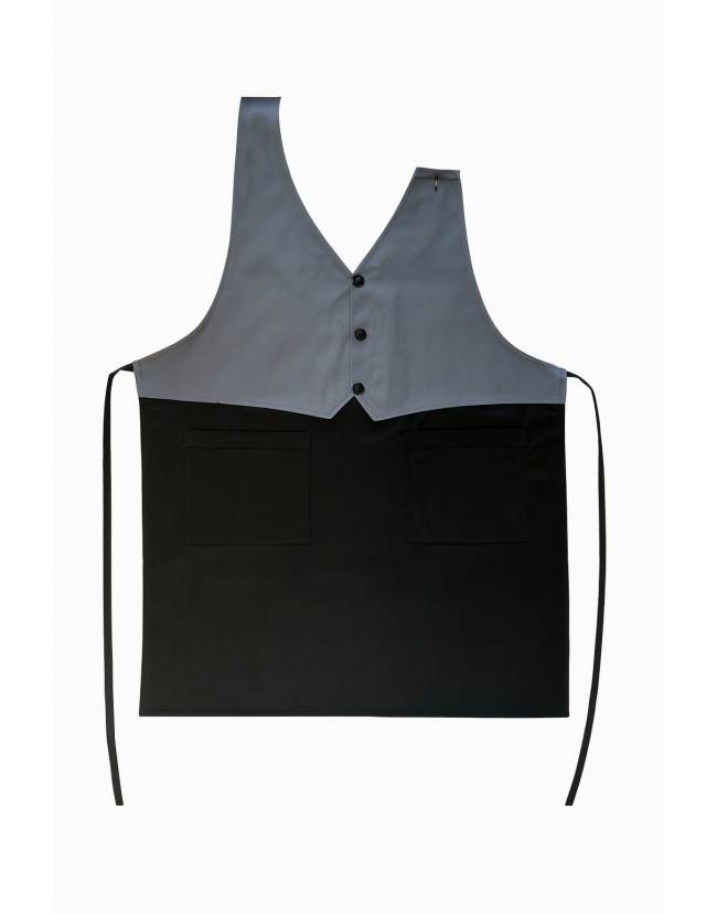 Ποδιά γιλέκο μαύρο-γκρι Fabrik