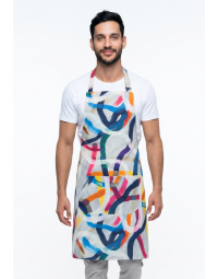 Ποδιά ολόσωμη άσπρη με σχέδια