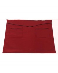 Ποδιά μέσης μπορντώ με μαύρο φυτίλι