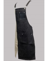 Ποδιά Barista ολόσωμη μαύρη μπεζ