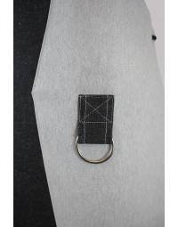 Ποδιά από τζιν ύφασμα δίχρωμη μαυρη γκρι