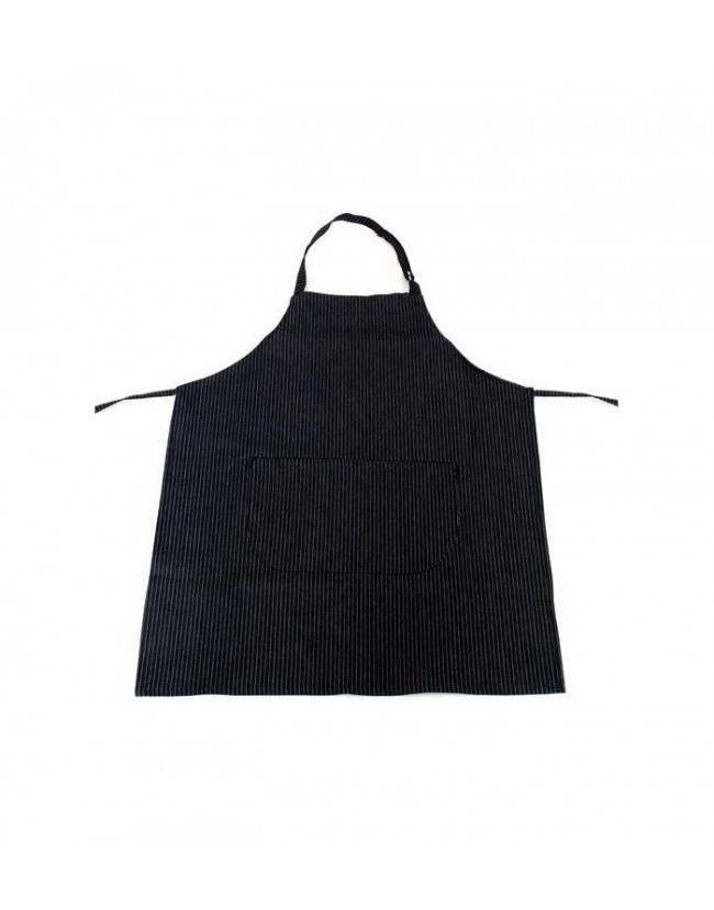 Ποδιά λαιμού τζιν μαύρη ριγέ Fabrik