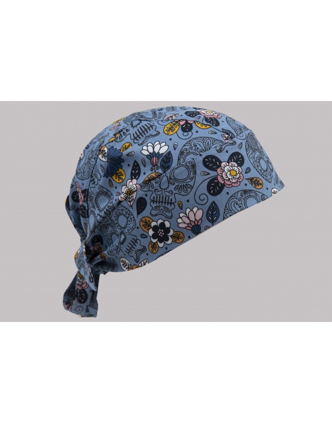 Μπαντάνα γαλάζια με σχέδια